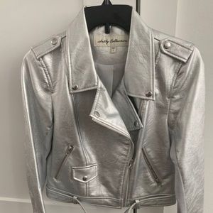 New Sebby Collection Silver Jacket size S